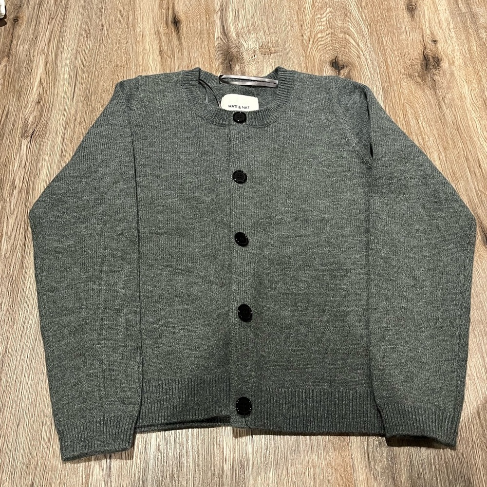 Matt & Nat Soft Grey Thick Cardigan